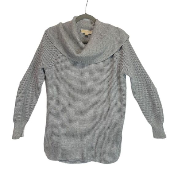 𝅺MICHAEL Kors Grey Oversized Cowl Neck Sweater - Picture 1 of 8